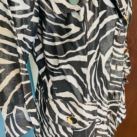 Cache Linen blend Beige and Tan Belted Jacket - Picture 7 of 11